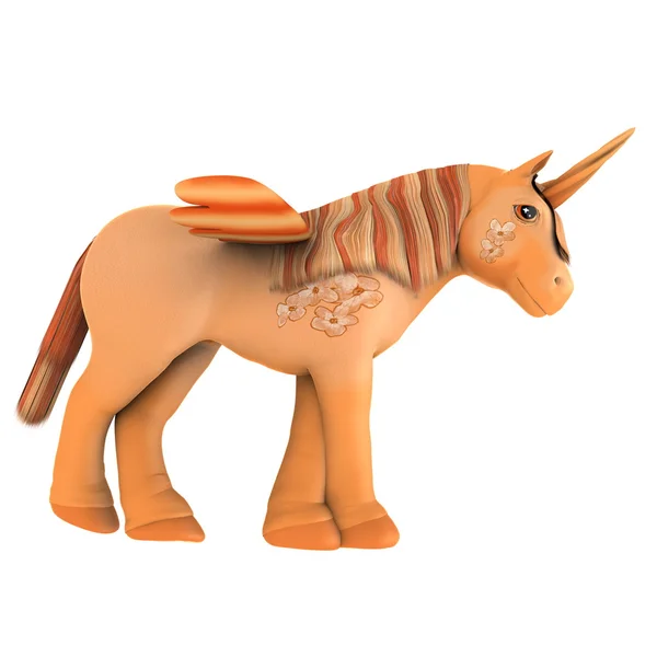 Rendering CG 3D di un unicorno — Foto Stock