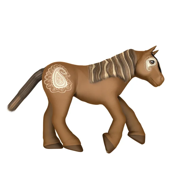 3D CG rendering.of un cheval — Photo