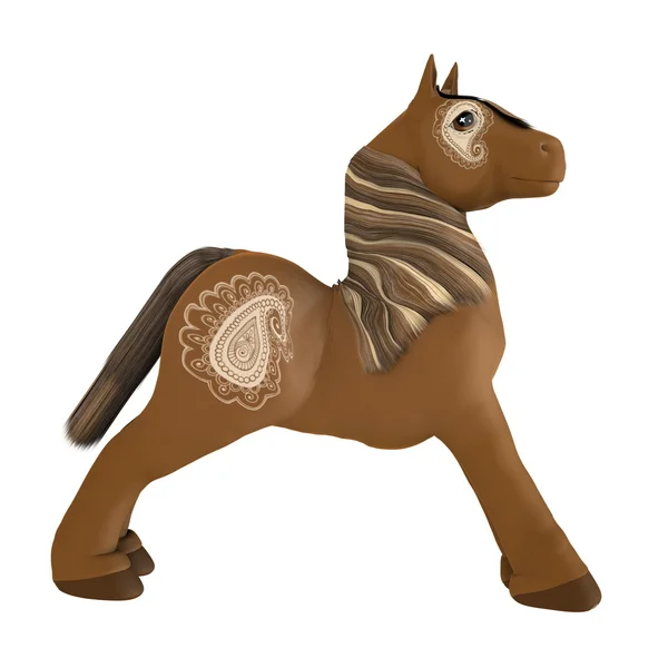 3D CG rendering.of en hest - Stock-foto