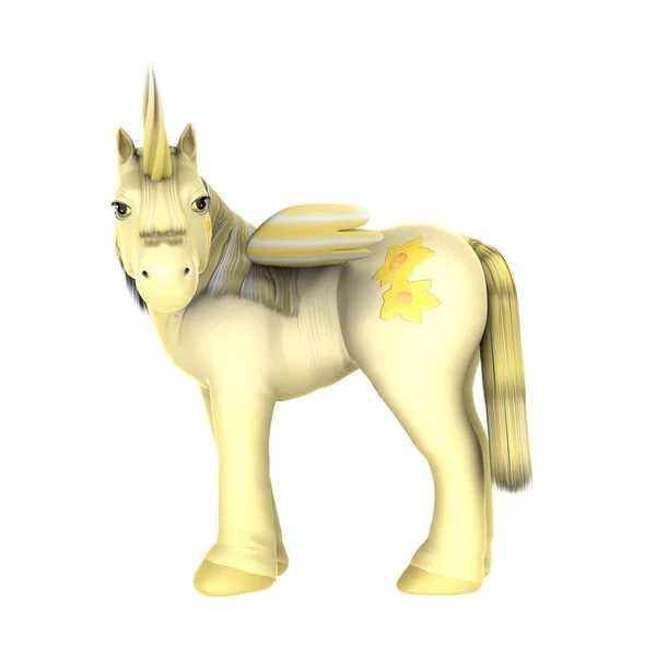 Rendering CG 3D di un unicorno — Foto Stock