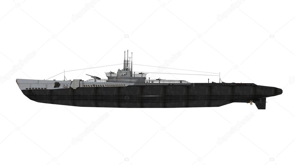 3D CG rendering of a submarine