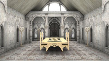 3d cg render yemek odası