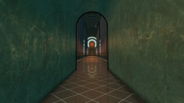 bir kilisenin 3d cg işleme