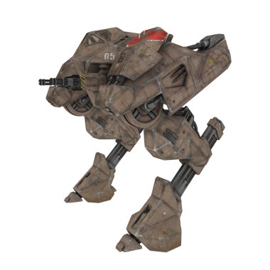 bir savaş robotu 3d cg render