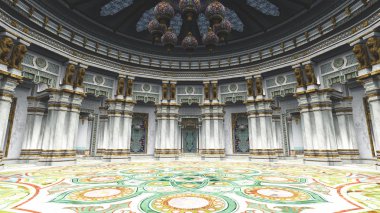 3d cg işleme bir grand salon