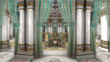 3d cg işleme bir grand salon