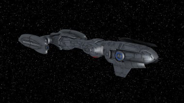 bir uzay gemisi 3d cg render