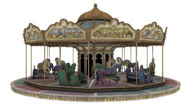 bir atlıkarıncaya 3d cg render