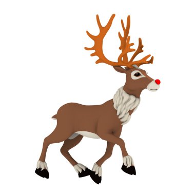 3d cg render bir Ren geyiği