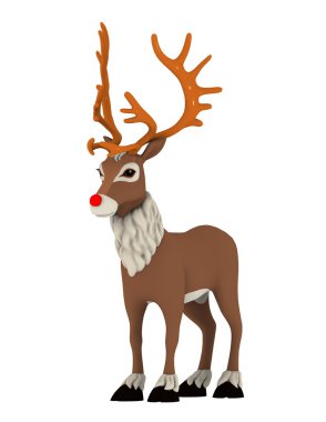 3d cg render bir Ren geyiği