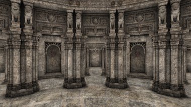 3d cg işleme bir grand salon