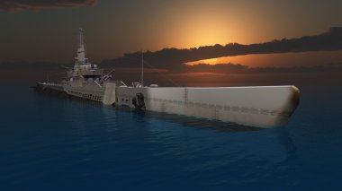 aegis donanımlı destroyer 3d cg render