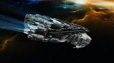 bir uzay gemisi 3d cg render