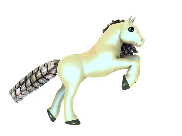 Renderowania 3D cg konia — Zdjęcie stockowe