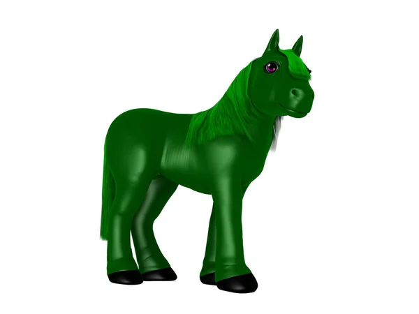 Rendering 3D CG di un cavallo — Foto Stock