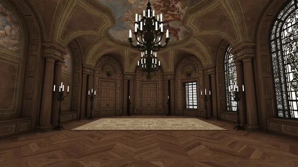 3D CG renderização da sala de jantar — Fotografia de Stock