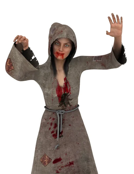 Renderowania 3D cg kobiece wampirem — Zdjęcie stockowe