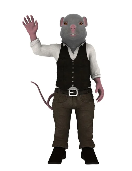 3D CG renderização de um homem rato — Fotografia de Stock