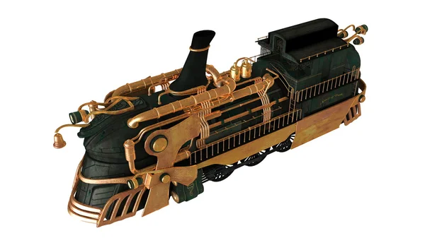 蒸気機関車の 3 d cg のレンダリング — ストック写真
