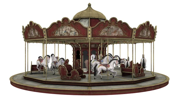 3D-cg rendering van een merry-go-round — Stockfoto