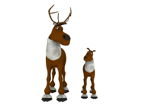 Rendering 3D CG delle renne — Foto Stock