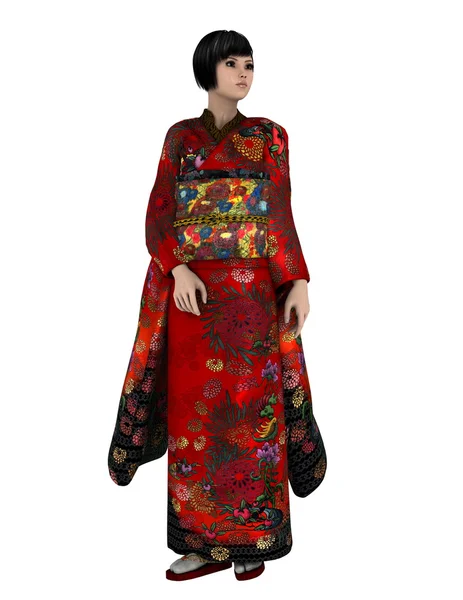 Kimono girl — Stock Photo, Image