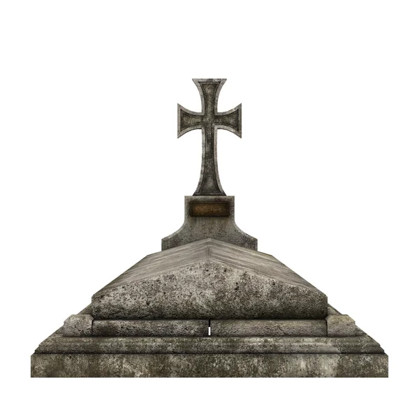 3D CG rendering of a gravestone — Stock Photo, Image