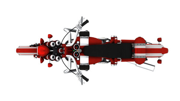 3D CG rendering of a motorcycle