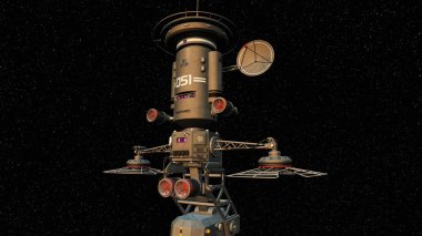 3d cg işleme bir uzay istasyonu
