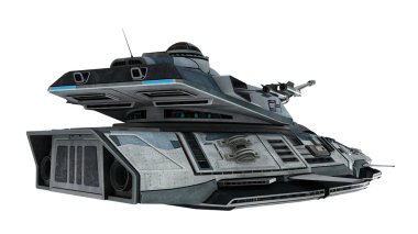 bir uzay gemisi 3d cg render