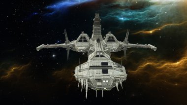 3d cg işleme bir uzay istasyonu