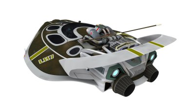 bir uzay gemisi 3d cg render