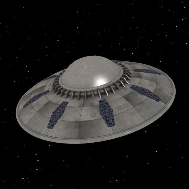 3d cg render bir Tanımlanamayan uçan cisim