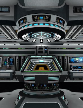 Uzay istasyonunun 3d cg görüntülemesi