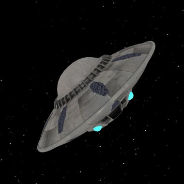 3d cg render bir Tanımlanamayan uçan cisim