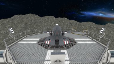 3d cg işleme bir uzay istasyonu
