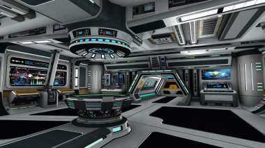 Uzay istasyonunun 3d cg görüntülemesi