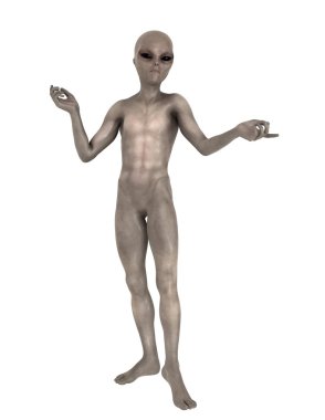 bir uzaylı 3d cg işleme