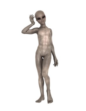 bir uzaylı 3d cg işleme