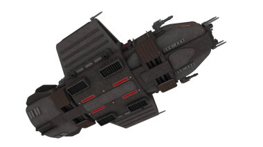 bir uzay gemisi 3d cg render