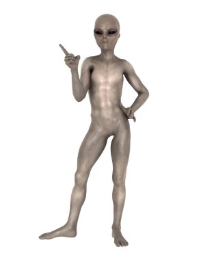 bir uzaylı 3d cg işleme