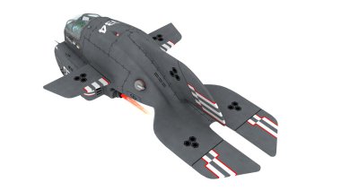 bir uzay gemisi 3d cg render