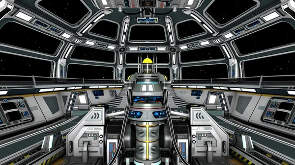 Rendu 3D 3D d'une station spatiale — Photo