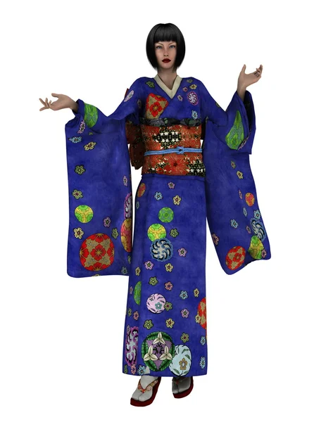 Dziewczyna kimono — Zdjęcie stockowe