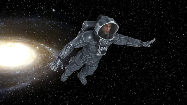 3D иллюстрация космонавта — стоковое фото