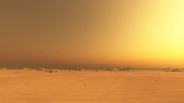 3D иллюстрация пустыни — стоковое фото