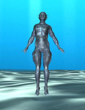 bir uzaylı 3d cg işleme