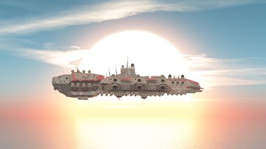 Uzay gemisi 3D çizimi