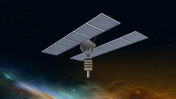3D illustration of man-made satellite — Stock Photo, Image
