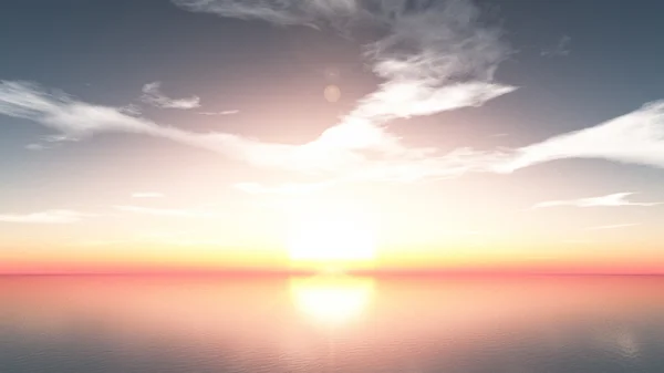 3D иллюстрация восхода солнца — стоковое фото